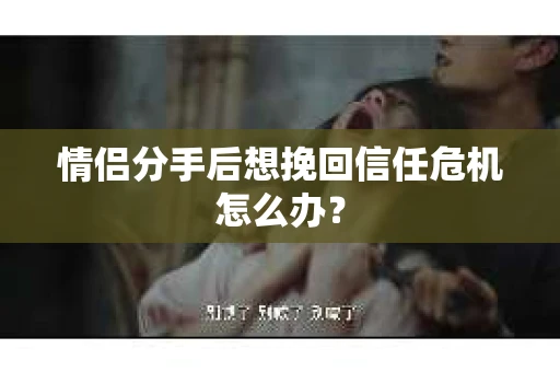 情侣分手后想挽回信任危机怎么办？