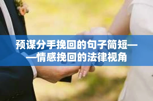 预谋分手挽回的句子简短——情感挽回的法律视角