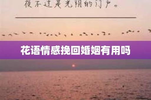 花语情感挽回婚姻有用吗