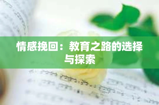 情感挽回：教育之路的选择与探索