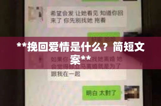 **挽回爱情是什么？简短文案**