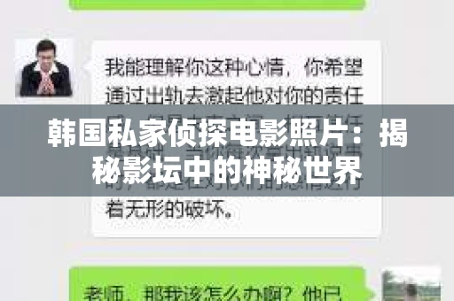 韩国私家侦探电影照片：揭秘影坛中的神秘世界