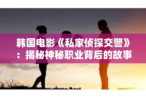 韩国电影《私家侦探交警》：揭秘神秘职业背后的故事