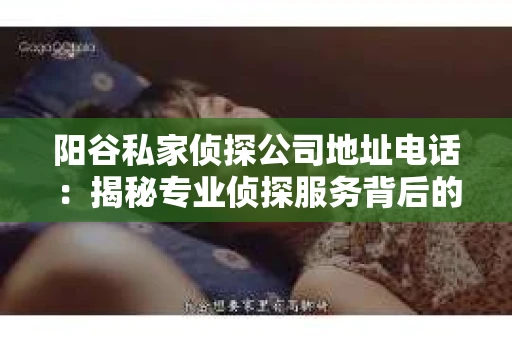 阳谷私家侦探公司地址电话：揭秘专业侦探服务背后的故事