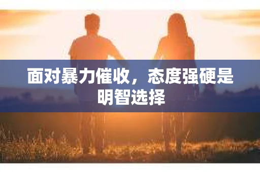面对暴力催收，态度强硬是明智选择