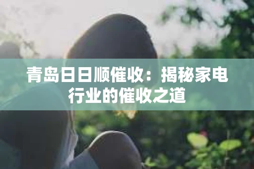青岛日日顺催收：揭秘家电行业的催收之道
