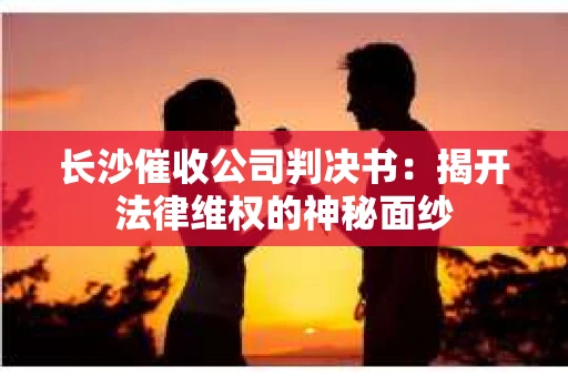 长沙催收公司判决书：揭开法律维权的神秘面纱