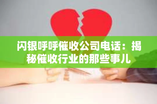闪银呼呼催收公司电话：揭秘催收行业的那些事儿