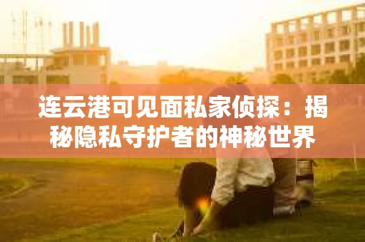 连云港可见面私家侦探：揭秘隐私守护者的神秘世界
