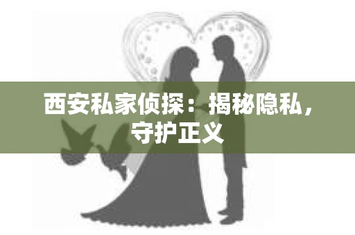 西安私家侦探：揭秘隐私，守护正义