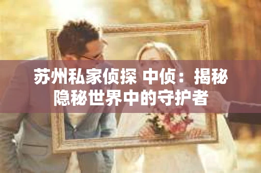 苏州私家侦探 中侦：揭秘隐秘世界中的守护者