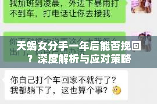 天蝎女分手一年后能否挽回？深度解析与应对策略