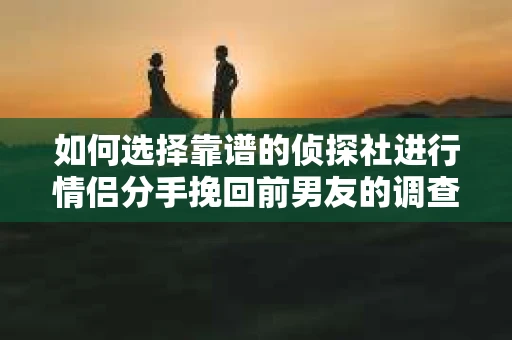 如何选择靠谱的侦探社进行情侣分手挽回前男友的调查？