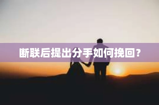 断联后提出分手如何挽回？